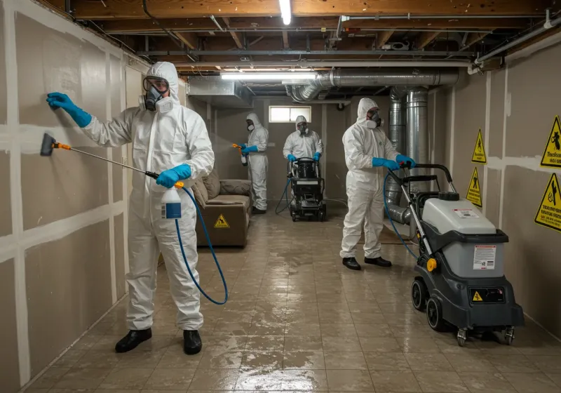 Basement Moisture Removal and Structural Drying process in Twin Lakes, NM